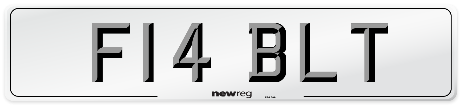 F14 BLT Number Plate from New Reg